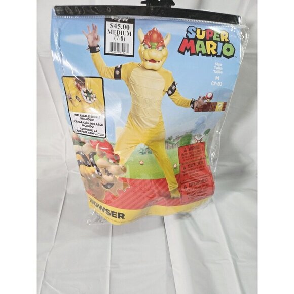 Nintendo Other - Super Mario Bowser Deluxe Child Costume Medium 7-8